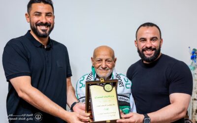 إدارة الاتحاد المصراتي تكرم الاستاذ الفاضل عمر السيوي أحد رموز النادي